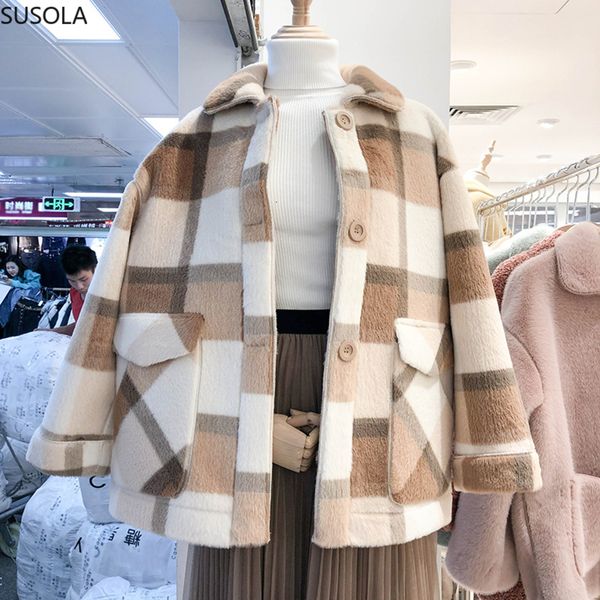 2020 autumn jackets for women fashion wool blends faux fur coats female jacket winter coat womens loose thick warm, Tan;black
2020 autumn jackets for women fashion wool blends faux fur coats female jacket winter coat womens loose thick warm, Tan;black