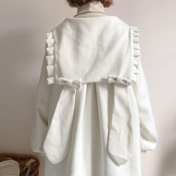 women's wool & blends sweet coat women winter trend rabbti hooded overcoat looose long japansese style warm fashion coats and jacket, Black
women's wool & blends sweet coat women winter trend rabbti hooded overcoat looose long japansese style warm fashion coats and jacket, Black