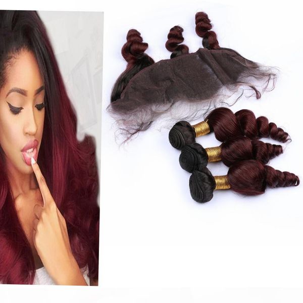 ombre chinese human hair unprocessed with closure #1b 99j dark root loose wave ombre frontal closure with bundles, Black;brown
ombre chinese human hair unprocessed with closure #1b 99j dark root loose wave ombre frontal closure with bundles, Black;brown