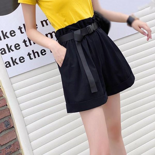 women's shorts wide leg for women loose casual high waist solid color short summer wild with pocket fashion, White;black
women's shorts wide leg for women loose casual high waist solid color short summer wild with pocket fashion, White;black