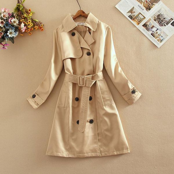 elegant trench coats women mid-length versatile spring autumn single-breasted fashion coat khaki lapel slim windbreaker new z3991, Tan;black
elegant trench coats women mid-length versatile spring autumn single-breasted fashion coat khaki lapel slim windbreaker new z3991, Tan;black