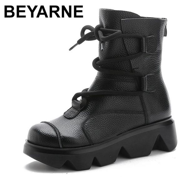 beyarne2020autumn из натуральной кожи способа женщин вскользь ботинки женщин обратно zip british style lace up платформы середины икры сапог, Black
beyarne2020autumn из натуральной кожи способа женщин вскользь ботинки женщин обратно zip british style lace up платформы середины икры сапог, Black