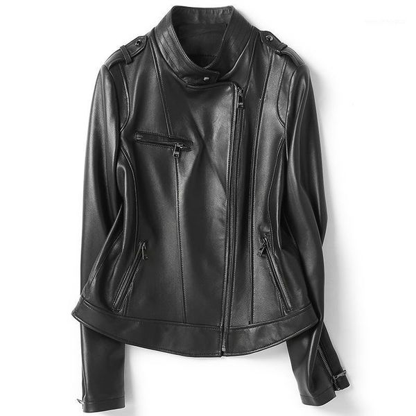 women's leather & faux women's short 2021 spring and autumn korean locomotive coat sheep jacket1, Black
women's leather & faux women's short 2021 spring and autumn korean locomotive coat sheep jacket1, Black