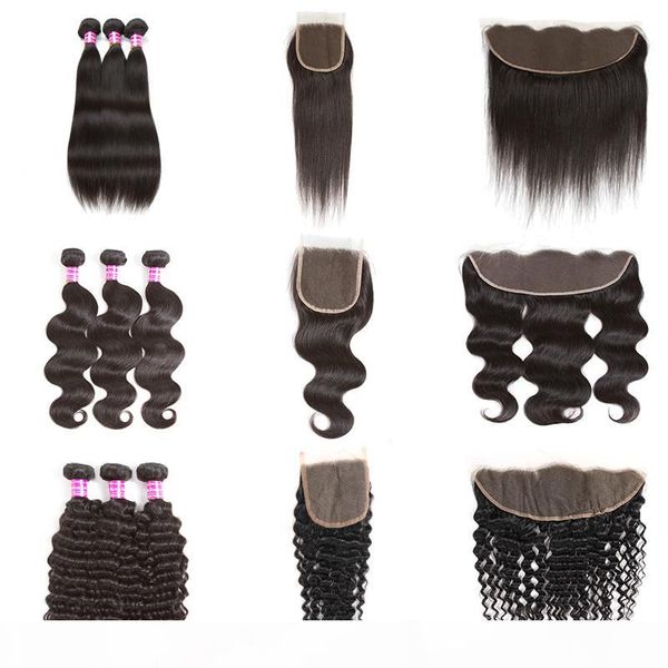 brazilian virgin hair 3 bundles straight body deep water wave kinky curly with frontal closure human hair extension, Black;brown
brazilian virgin hair 3 bundles straight body deep water wave kinky curly with frontal closure human hair extension, Black;brown