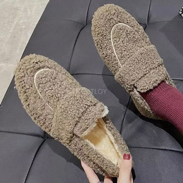 Fur Cotton Shoes Women Solid Color Slip On Loafers Winter Wool Fur Flats Plus Size Round Toe Zapatos De Mujer Ballet Flats #2d24
Fur Cotton Shoes Women Solid Color Slip On Loafers Winter Wool Fur Flats Plus Size Round Toe Zapatos De Mujer Ballet Flats #2d24