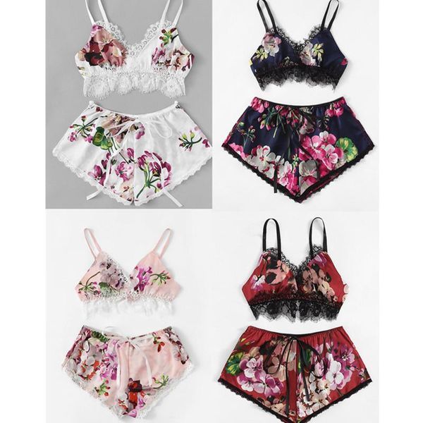 exy lace lingerie set women floral print crop camis underwear set women sleeping wear babydoll nightwear, Red;black
exy lace lingerie set women floral print crop camis underwear set women sleeping wear babydoll nightwear, Red;black