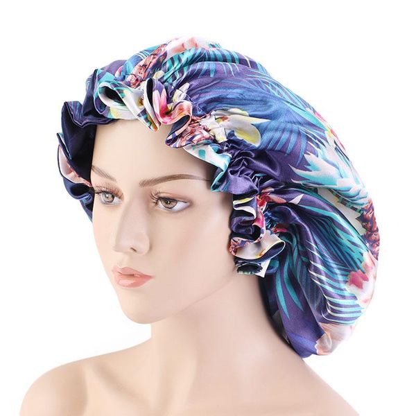 beanie/skull caps satin bonnet large lace print design d evening cap xl size double round hair care hat, Blue;gray
beanie/skull caps satin bonnet large lace print design d evening cap xl size double round hair care hat, Blue;gray