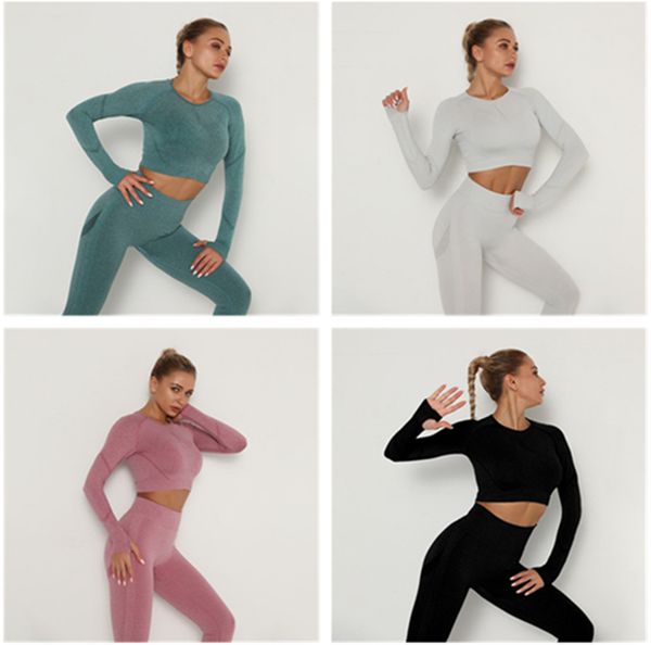 sport suit seamless women gym set long sleeve high waist belly control sport leggings gym clothes seamless sport suit girls, Gray
sport suit seamless women gym set long sleeve high waist belly control sport leggings gym clothes seamless sport suit girls, Gray