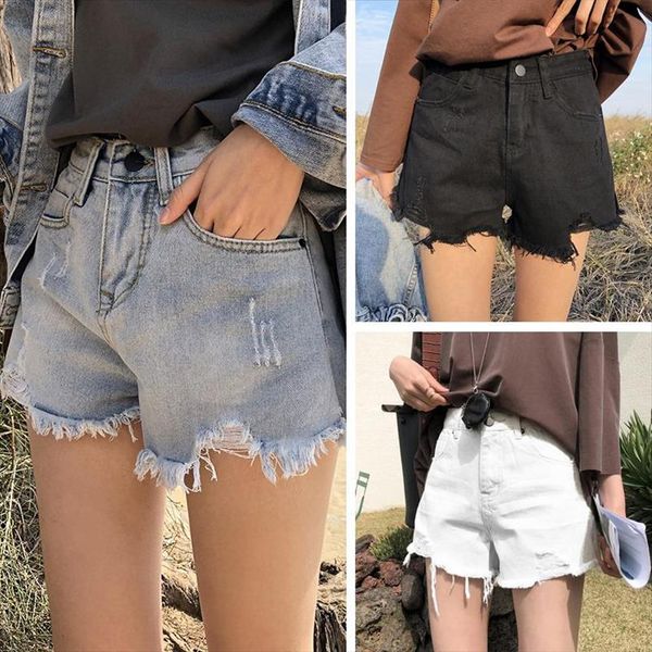 2021 womens summer shorts ripped denim white black high waist loose leg shorts ladies fashion casual jean grind hole
2021 womens summer shorts ripped denim white black high waist loose leg shorts ladies fashion casual jean grind hole