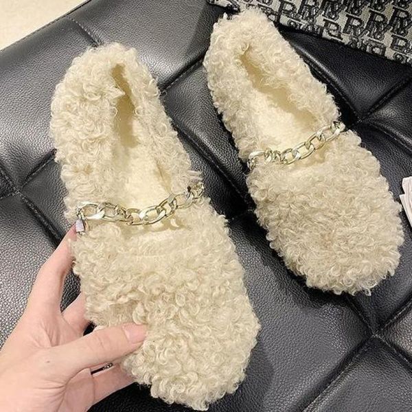 short fur flats chain shoes women wear loafers winter soft soled plush slip-on flat shoes women zapatos de mujer buty, Black
short fur flats chain shoes women wear loafers winter soft soled plush slip-on flat shoes women zapatos de mujer buty, Black