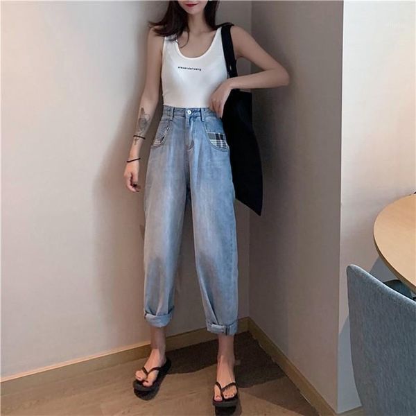 2019 high-waisted loose-fitting casual all-in-one denim frilly pants1, Blue
2019 high-waisted loose-fitting casual all-in-one denim frilly pants1, Blue