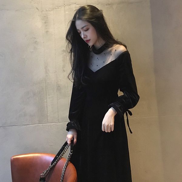 2021 new black fashion casual women's knitted butterfly sleeve elegant velvet party dress wxf790 w3yc, Black;gray
2021 new black fashion casual women's knitted butterfly sleeve elegant velvet party dress wxf790 w3yc, Black;gray