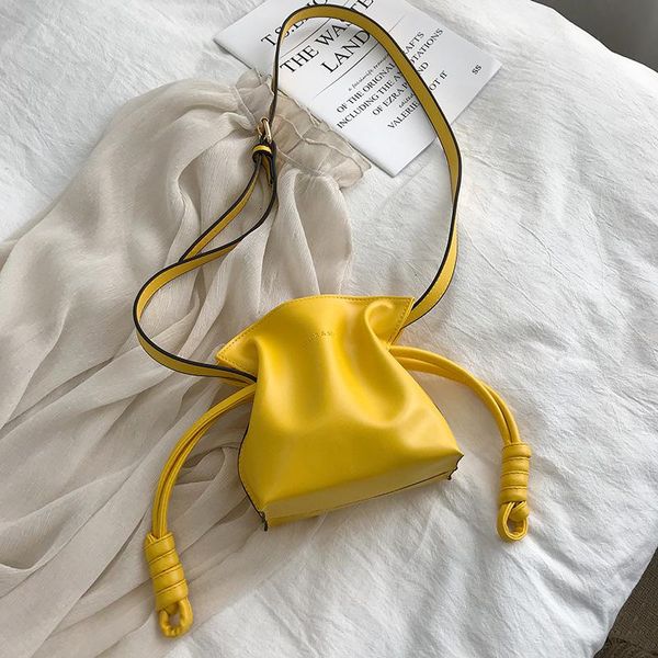 yellow bucket bag women's casual pu leather small crossbody bags soft surface drawstring mini travel bag 
yellow bucket bag women's casual pu leather small crossbody bags soft surface drawstring mini travel bag