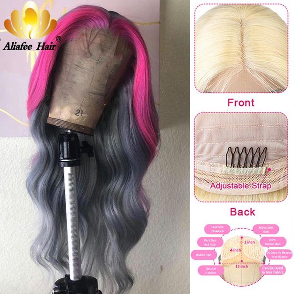 lace wigs aliafee grey/pink/blue/purple color 13x1 brazilian body wave hair front human 150% remy for black women, Black;brown
lace wigs aliafee grey/pink/blue/purple color 13x1 brazilian body wave hair front human 150% remy for black women, Black;brown