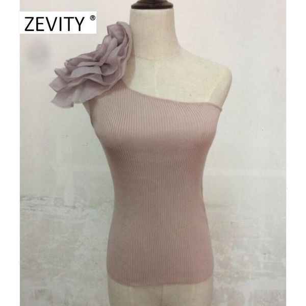 women's blouses & shirts 2021 women organza flower decoration asymmetrical knitted shirt chic lady sleeveless thin slim femininas ls65, White
women's blouses & shirts 2021 women organza flower decoration asymmetrical knitted shirt chic lady sleeveless thin slim femininas ls65, White