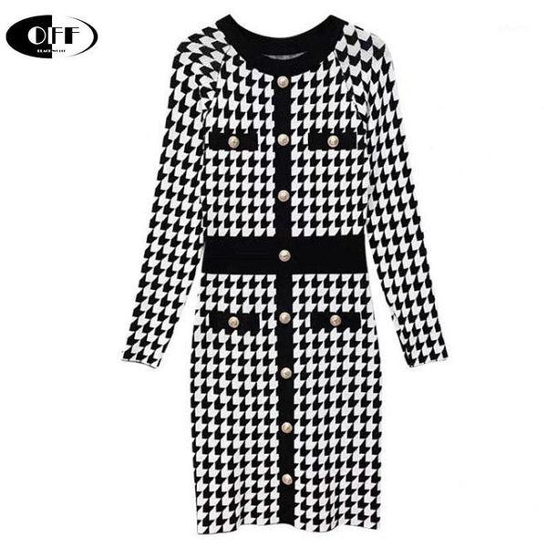 autumn knitted woman dress moon houndstooth long sleeve bodycon elegant buttons lady chic high waist dresses robe mujer1, Black;gray
autumn knitted woman dress moon houndstooth long sleeve bodycon elegant buttons lady chic high waist dresses robe mujer1, Black;gray