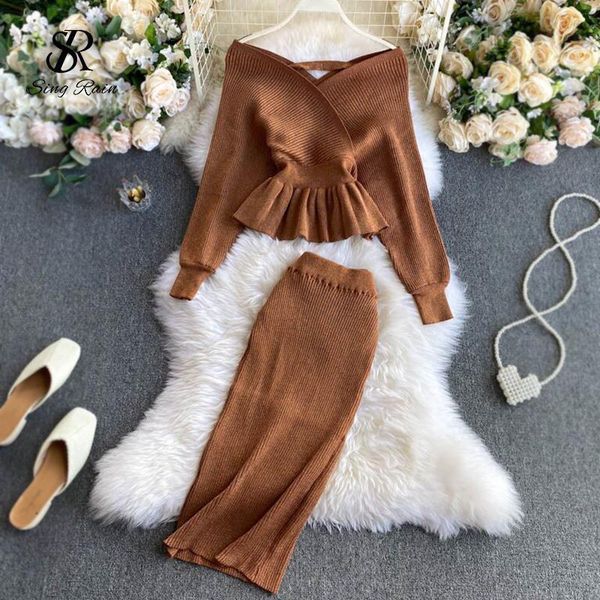 singrain autumn women shiny knitting skirts sets lurex ruffles long sleeve sweater +high waist bodycon skirt two pieces set, Gray
singrain autumn women shiny knitting skirts sets lurex ruffles long sleeve sweater +high waist bodycon skirt two pieces set, Gray
