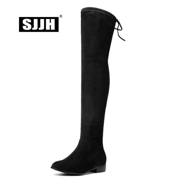 sjjh женщина flock более-колено сапоги с круглым toe коренастого winter нескользких на плюше длинных мод партии сапоги обуви большого размер, Black
sjjh женщина flock более-колено сапоги с круглым toe коренастого winter нескользких на плюше длинных мод партии сапоги обуви большого размер, Black