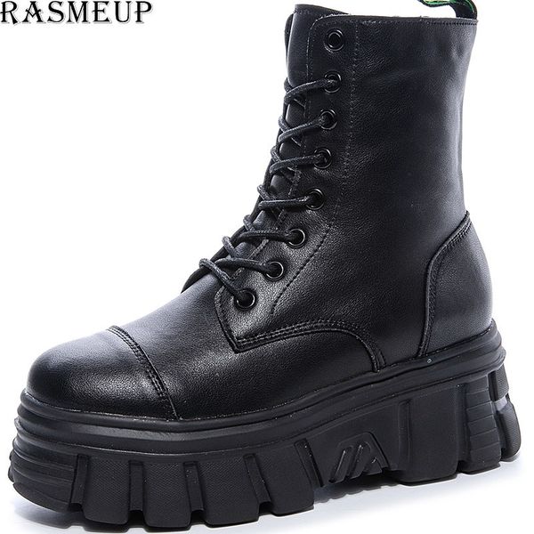 rasmeup genuine leather boots women boots platform women autumn black motorcycle boots waterproof thick heel shoes 201020
rasmeup genuine leather boots women boots platform women autumn black motorcycle boots waterproof thick heel shoes 201020