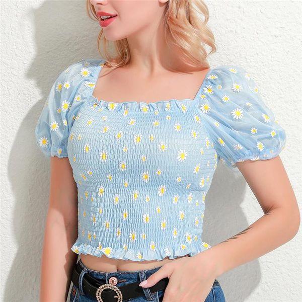 женщины моды printed цветочного тис рубашка женской элегантный puff sleeve площадь шея тенниска вскользь тонкая сетка t женская, White
женщины моды printed цветочного тис рубашка женской элегантный puff sleeve площадь шея тенниска вскользь тонкая сетка t женская, White