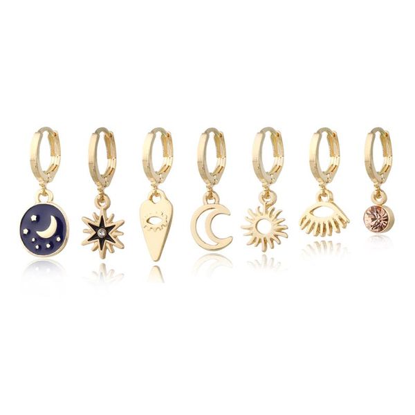 dayoff korean galaxy star moon hoop earrings for women small eye tiny huggie charm hoops earrings with rhinestones jewelry e499, Golden;silver
dayoff korean galaxy star moon hoop earrings for women small eye tiny huggie charm hoops earrings with rhinestones jewelry e499, Golden;silver