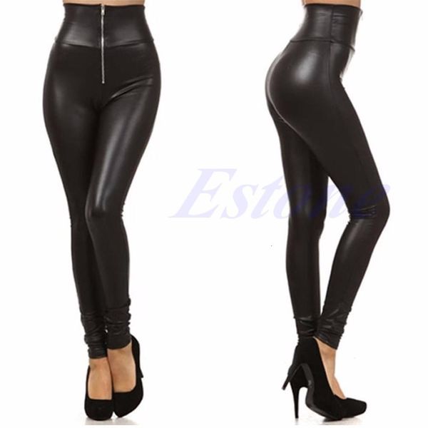 lady women's high waisted faux leather stretch skinny pants slim leggings drop shipping good quality, Black
lady women's high waisted faux leather stretch skinny pants slim leggings drop shipping good quality, Black