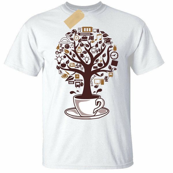 coffee tree tee t shirt mens creativity brain power caffeine hip-hop t-shirt sport hooded sweatshirt hoodie