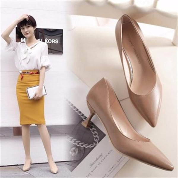 dress shoes 2021 spring korean version pumps with pointed temperament ladies stiletto high-heeled women's, Black
dress shoes 2021 spring korean version pumps with pointed temperament ladies stiletto high-heeled women's, Black