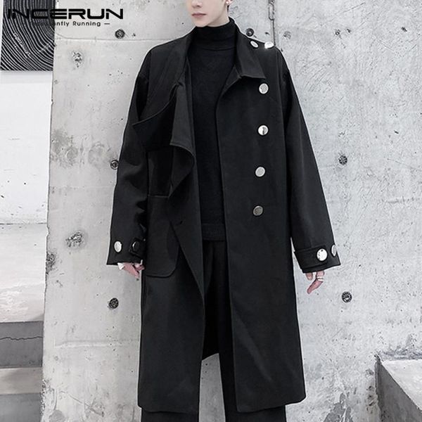 men's trench coats men irregular button up man solid color long overcoats fashion sleeve turtleneck windbreaker incerun plus size, Tan;black
men's trench coats men irregular button up man solid color long overcoats fashion sleeve turtleneck windbreaker incerun plus size, Tan;black