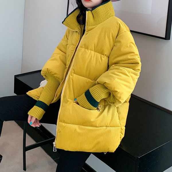 oversized velvet 2021 parkas new women's fashions short feminine thicken streetwear jacket iwq3, Black 
oversized velvet 2021 parkas new women's fashions short feminine thicken streetwear jacket iwq3, Black