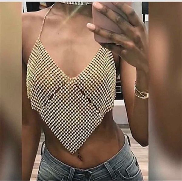 2017 jewelry fashion women's nightclub flash diamond splicing personalized triangular vest body chain chest chain women, Silver
2017 jewelry fashion women's nightclub flash diamond splicing personalized triangular vest body chain chest chain women, Silver