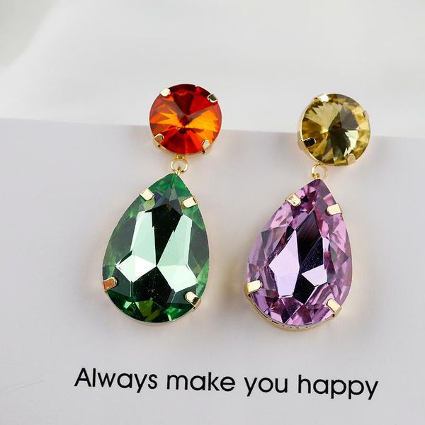 aensoa mixing color water drop crystal pendant earrings for women personality rhinestone temperament earrings jewelry, Silver
aensoa mixing color water drop crystal pendant earrings for women personality rhinestone temperament earrings jewelry, Silver