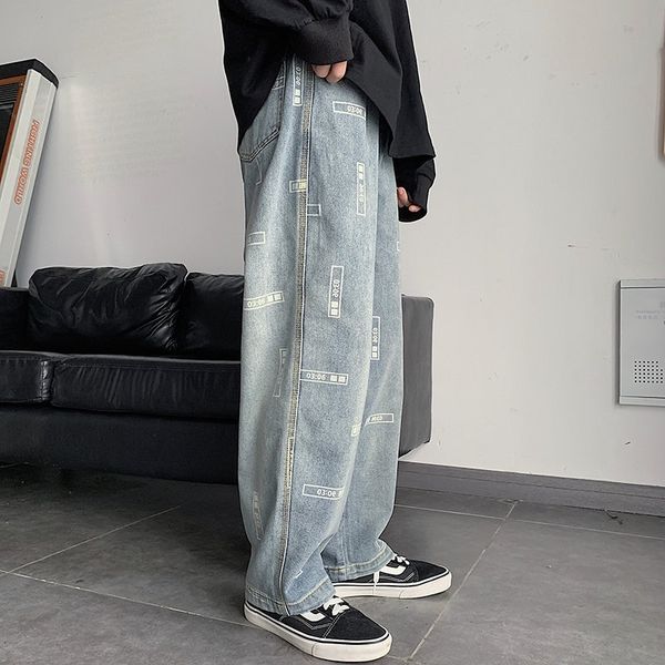 street hip hop brand letter and jeanswide leg pants jeansprint jeans loose straight jeans wide leg pants man bl59z, Blue
street hip hop brand letter and jeanswide leg pants jeansprint jeans loose straight jeans wide leg pants man bl59z, Blue