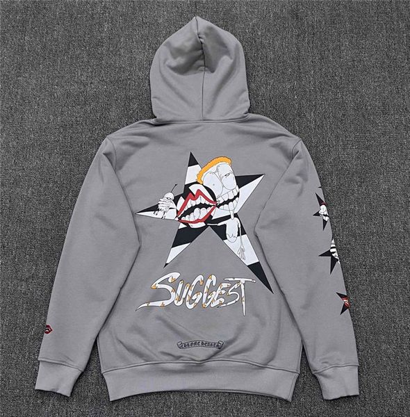 21s fashion brand new crosin men's and women's hooded pullover sweater ch personality cartoon printed cement grey coat, Black
21s fashion brand new crosin men's and women's hooded pullover sweater ch personality cartoon printed cement grey coat, Black