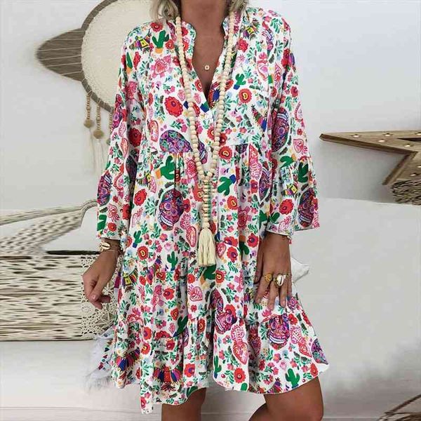 40 loose print womens dress bohemian vintage elegant v-neck bohe summer dress beach evening party, Black;gray
40 loose print womens dress bohemian vintage elegant v-neck bohe summer dress beach evening party, Black;gray