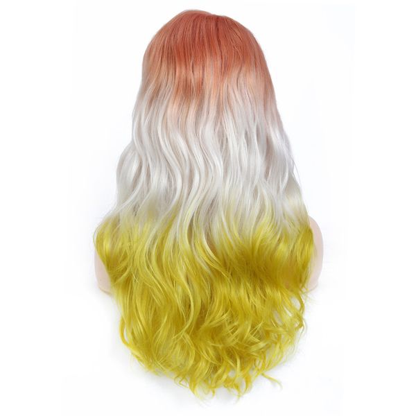 costume accessories long natural wave synthetic side part lace front wigs ombre pink white yellow hair for women party cosplay hallow wig, Silver
costume accessories long natural wave synthetic side part lace front wigs ombre pink white yellow hair for women party cosplay hallow wig, Silver