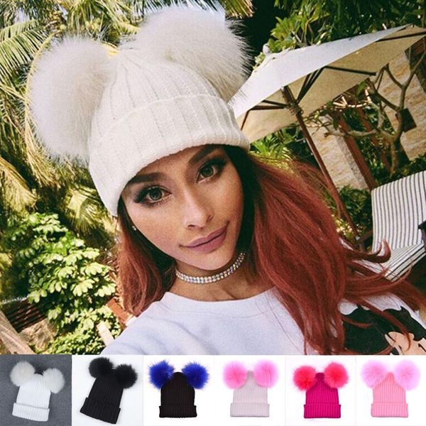 beanie/skull caps 2021 wool hat women winter beanie outdoor chunky knit with double fur pom cute stretch, Blue;gray
beanie/skull caps 2021 wool hat women winter beanie outdoor chunky knit with double fur pom cute stretch, Blue;gray