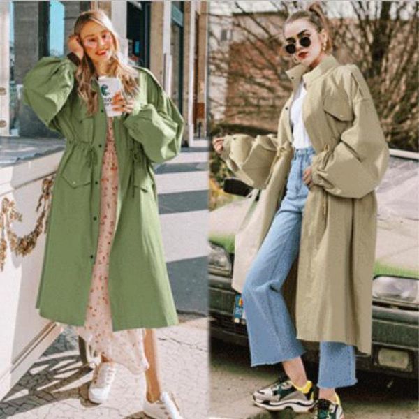 women coats long trench coat women's loose solid color windbreaker women's new arrival 2020 fashion drawstring casual coats, Tan;black
women coats long trench coat women's loose solid color windbreaker women's new arrival 2020 fashion drawstring casual coats, Tan;black
