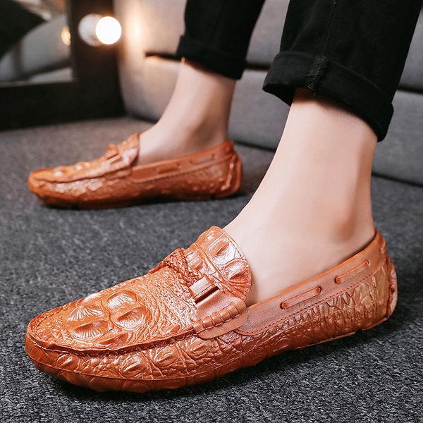 2020 нового doug обуви мужской лето корейского стиль alligator pattern leather shoes social умники слип-на повседневной мужской обуви, Black
2020 нового doug обуви мужской лето корейского стиль alligator pattern leather shoes social умники слип-на повседневной мужской обуви, Black