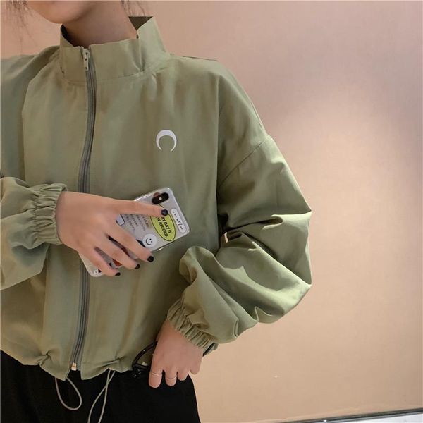 women's jackets women 2021 autumn fashion short small girl zipper loose casual windbreaker stand collar chic thin coats clothes, Black;brown
women's jackets women 2021 autumn fashion short small girl zipper loose casual windbreaker stand collar chic thin coats clothes, Black;brown