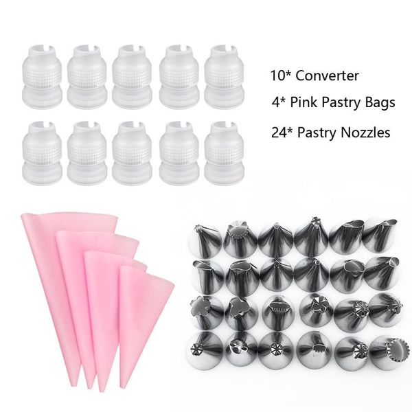 52pcs / set украшать торта силикона кондитерский мешок из нержавеющей стали насадки торт инструменты день fondant выпечки аксессуары hot
52pcs / set украшать торта силикона кондитерский мешок из нержавеющей стали насадки торт инструменты день fondant выпечки аксессуары hot