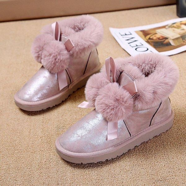 women boots winter plush snow shoes waterproof and abrasion resistant ankle boots non-slip fashion plus velvet warm shoes, Black
women boots winter plush snow shoes waterproof and abrasion resistant ankle boots non-slip fashion plus velvet warm shoes, Black