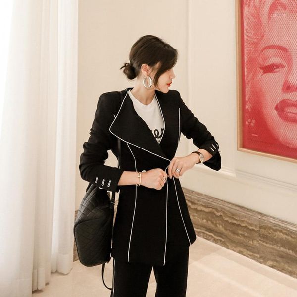 new arrival fashion women temperament suit and fashion solid pant work style slim spring outdoor pant suit1, White;black
new arrival fashion women temperament suit and fashion solid pant work style slim spring outdoor pant suit1, White;black