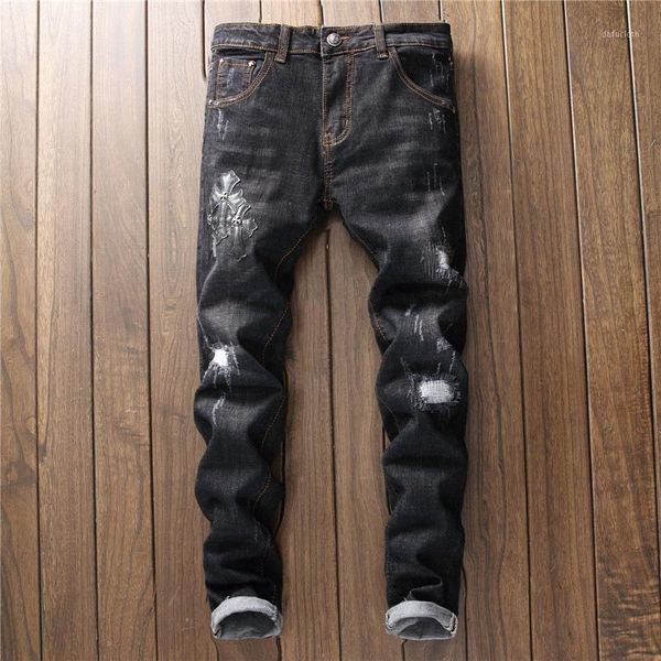 2018 men jeans fashion trend punk spring casual ripped straight hip hop slim fit jeans denim pants trousers plus size man1, Blue
2018 men jeans fashion trend punk spring casual ripped straight hip hop slim fit jeans denim pants trousers plus size man1, Blue