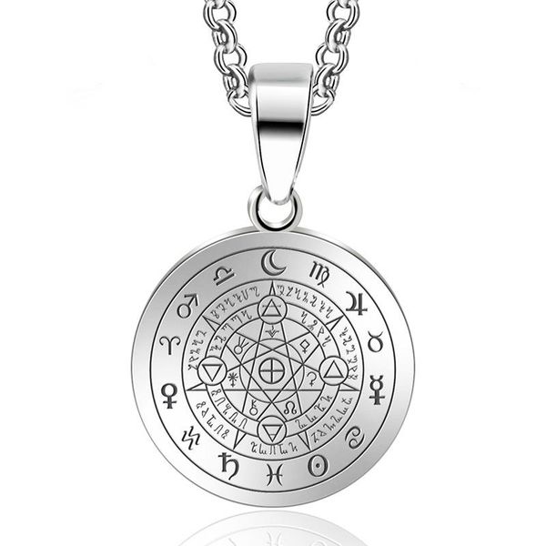 chains 2021 fashion magic round pendant necklaces for women necklace stainless steel lover men jewelry, Silver
chains 2021 fashion magic round pendant necklaces for women necklace stainless steel lover men jewelry, Silver