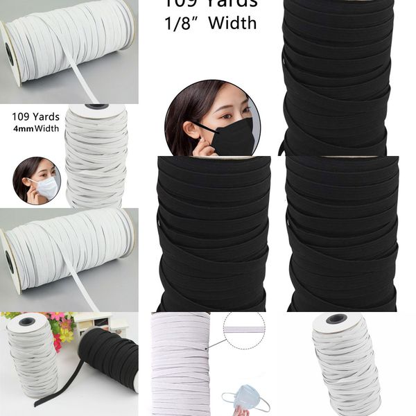 dhl ship black white 109 yards length diy braided elastic band 4mm cord knit band sewing used for masks
dhl ship black white 109 yards length diy braided elastic band 4mm cord knit band sewing used for masks