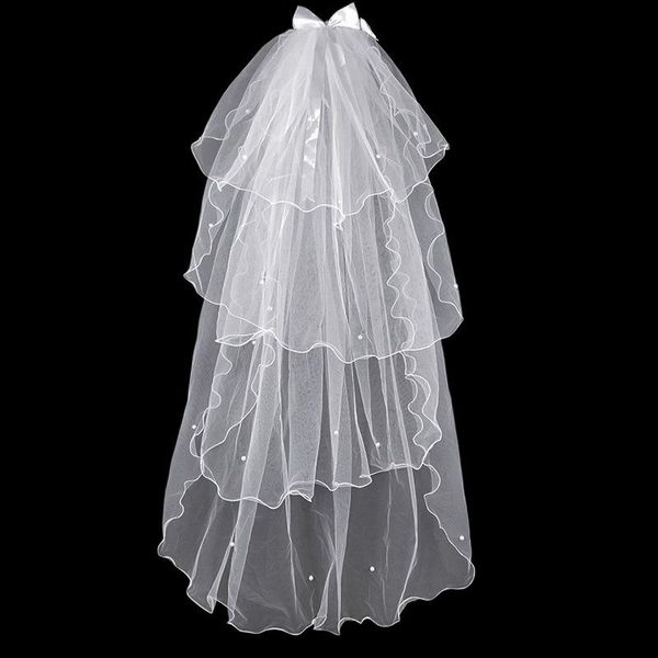 hair accessories sweet short tulle wedding veils 4 layers with pearl bow white ivory bridal veil for bride marriage
hair accessories sweet short tulle wedding veils 4 layers with pearl bow white ivory bridal veil for bride marriage