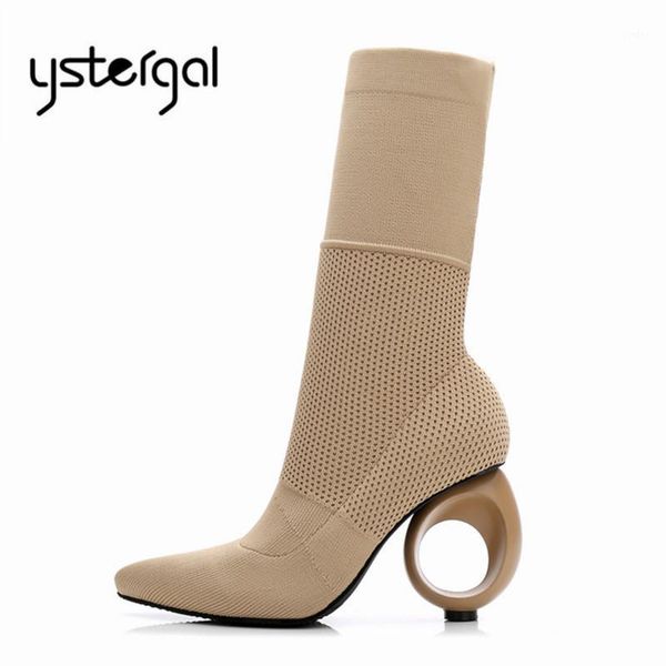 boots strange heel women mid-calf sock 8cm high dress shoes woman pointed toe stretch knitting boot valentine botas1, Black
boots strange heel women mid-calf sock 8cm high dress shoes woman pointed toe stretch knitting boot valentine botas1, Black