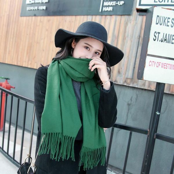 autumn and winter new warm solid color cashmere scarf korean style women's tassel shawl scarf, Blue;gray
autumn and winter new warm solid color cashmere scarf korean style women's tassel shawl scarf, Blue;gray