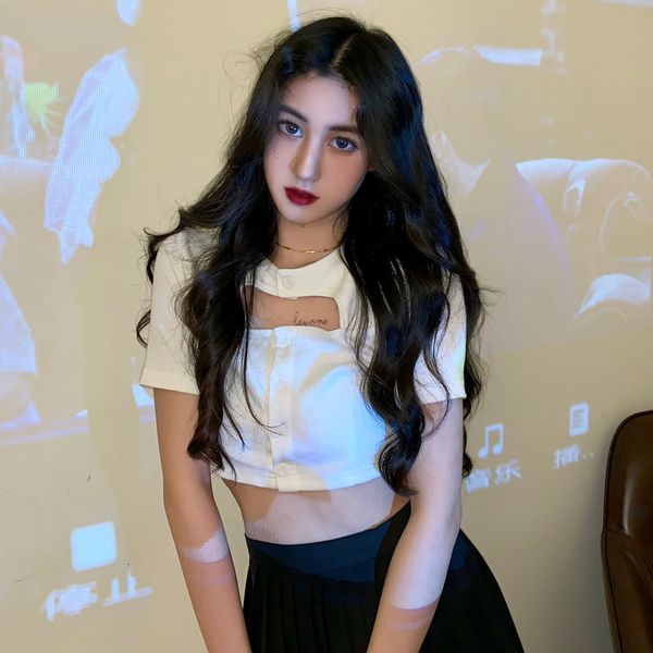 2021 New 2 colors summer Korean style out short sleeve sexy tshirts of women women's top femme shirt (c2508) F0VF, White
2021 New 2 colors summer Korean style out short sleeve sexy tshirts of women women's top femme shirt (c2508) F0VF, White